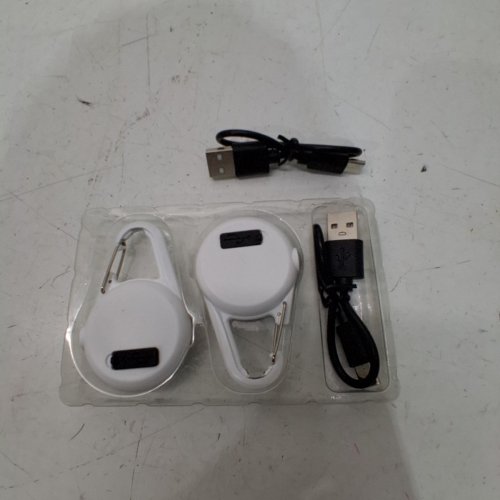 2PK DOG COLLAR LIGHT FOR NIGHT WALKING - WHITE image 2