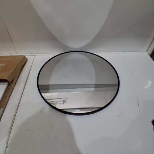 CUCZUUS WALL MOUNTED ROUND MIRROR - 20" - BLACK image 2