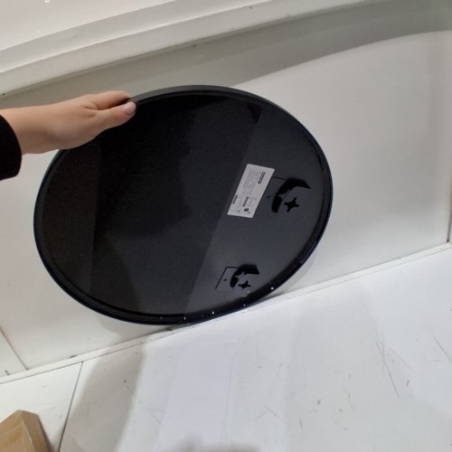 CUCZUUS WALL MOUNTED ROUND MIRROR - 20" - BLACK image 3