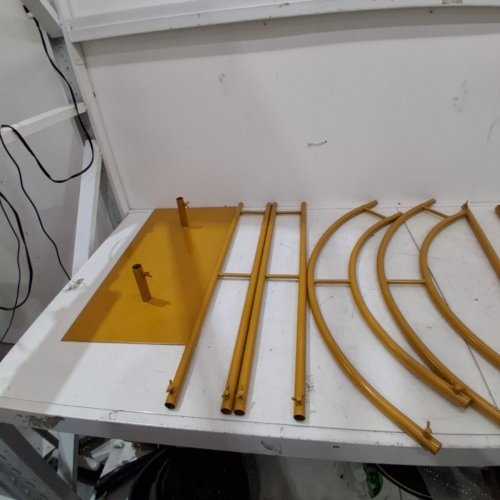 METAL HEART-SHAPED ARCH -6.5FT X 7FT -GOLD/yellow image 3