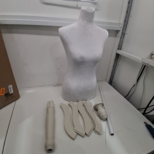 MEETINGHOME DRESS FORM MANNEQUIN - 49.6" TO 63.4" - WHITE (MODEL: MQ-FL2104-WHITE) image 2