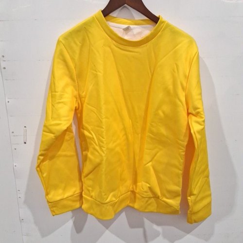 WOMEN'S LONG SLEEVE CREWNECK SWEATSHIRT - SMALL - YELLOW image 2
