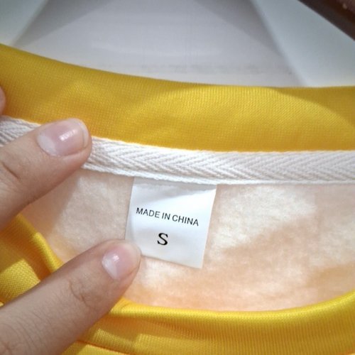 WOMEN'S LONG SLEEVE CREWNECK SWEATSHIRT - SMALL - YELLOW image 3