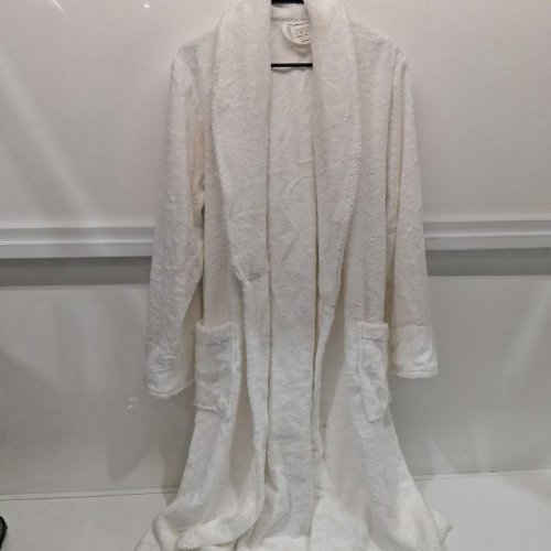 ADULT THRESHOLD SPA PLUSH BATH ROBE - SMALL/MEDIUM - WHITE image 7