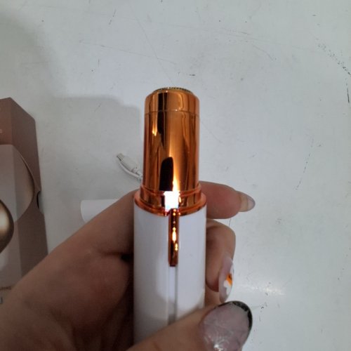 WOMEN'S ELECTRIC PAINLESS FACIAL HAIR REMOVER - WHITE/ROSE GOLD (MODEL: 1111) image 2