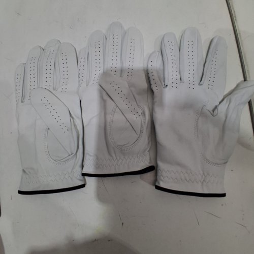 3PK KIRKLAND SIGNATURE PREMIUM CABRETTA LEATHER GOLF GLOVES - RIGHT HAND - LARGE - WHITE (MODEL: 1819560) image 3