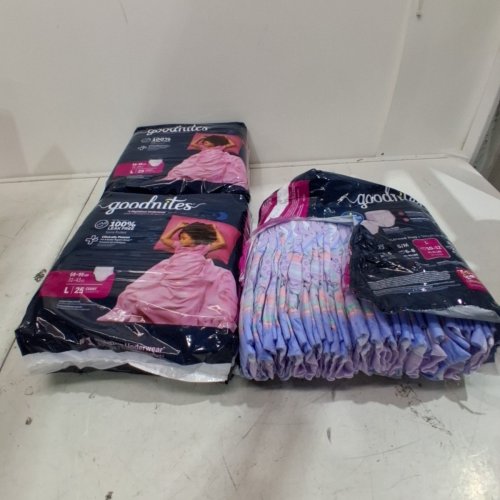75PK GIRLS GOODNITES NIGHTTIME BEDWETTING UNDERWEAR - LARGE (68-95 LB) image 2
