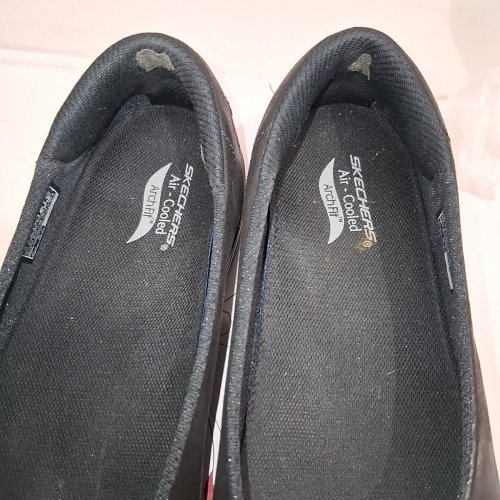 WOMEN'S SKECHERS ARCH FIT UPLIFT-COMFY ZONE FLAT SHOES - SIZE 9 - BLACK (STYLE: 136550/BBK) image 5