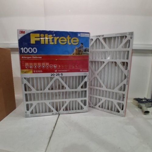 3M FILTRETE AIR FILTER MPR 1000 MICRO ALLERGEN DEFENSE DEEP PLEATED - 20" X 25" X 5" - WHITE image 2
