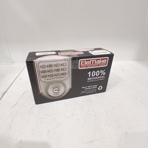 ELEMAKE KEYLESS DEADBOLT KEYLESS ENTRY DOOR LOCK KEYPAD MECHANICAL STAINLESS STEEL DOOR KNOB WITH KEYS (MODEL: AX-MKD001, MKD-001P) image 3
