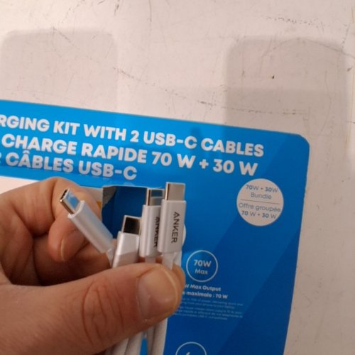ANKER FAST CHARGING KIT WITH 2 USB-C CABLES - 70W + 30W - WHITE image 5