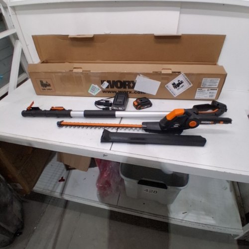 WORX POWER SHARE 2-IN-1 EXTENDABLE CORDLESS HEDGE TRIMMER - 20" BLADE/20V - ORANGE (MODEL: WG252) image 3