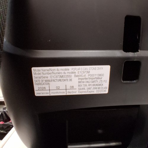 BRITAX POPLAR CLICK TIGHT CONVERTIBLE REAR &FRONT FACING CAR SEAT - 40LB REAR FACING MAX LOAD / 65LB FRONT FACING MAX LOAD - STONE ONYX/BLACK (MODEL: E1C973M) image 2