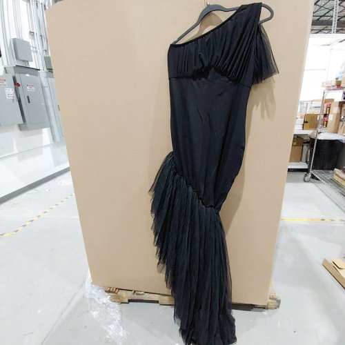 WOMEN'S WEASEL WEAR PEGASUS ASYMMETRICAL GOWN - EXTRA LARGE - BLACK image 2