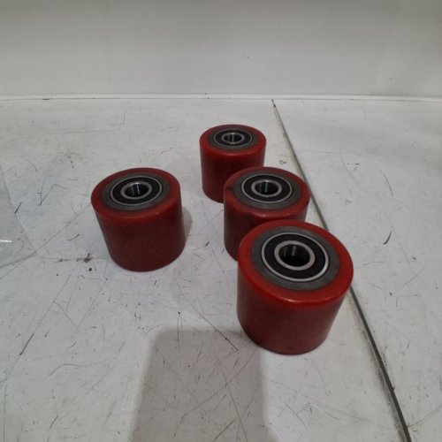 4PK OSHHNI PALLET HAND TRUCK LOAD WHEELS - 3.14" X 2.75" - RED image 2