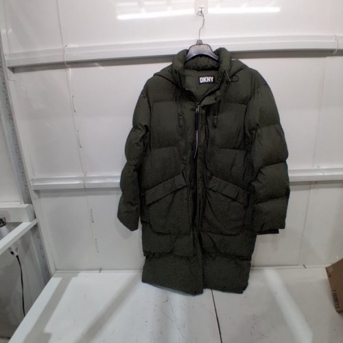 MEN'S DKNY NYLON FLEX PARKA COAT - LARGE - OLIVE (MODEL: DX3MN901) image 3