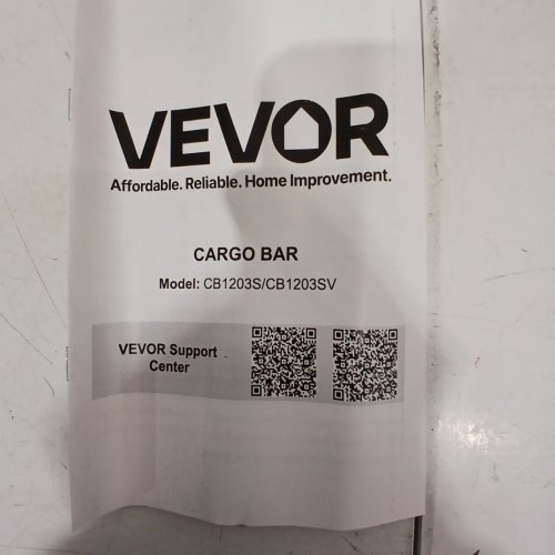 HEAVY-DUTY ADJUSTABLE CARGO BAR WITH NON-SLIP FOOT PADS - 59" TO 73" - SILVER/BLACK (MODEL: CB1203SV) image 3
