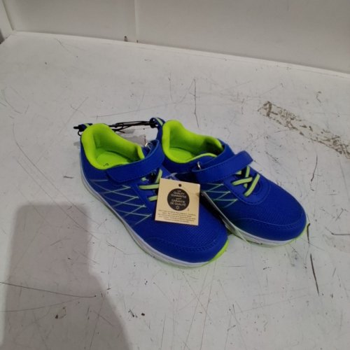 KID'S ATHLETIC WORKS KIDS SNEAKERS - SIZE 12 - BLUE / LIME GREEN / WHITE (STYLE : 50874959) image 2
