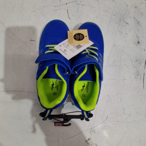 KID'S ATHLETIC WORKS KIDS SNEAKERS - SIZE 12 - BLUE / LIME GREEN / WHITE (STYLE : 50874959) image 4