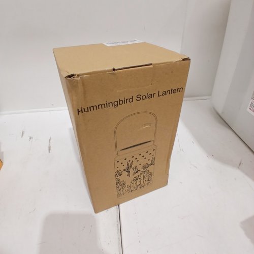 BRIZLED HUMMINGBIRD OUTDOOR SOLAR HANGING LANTERN - BRONZE image 2