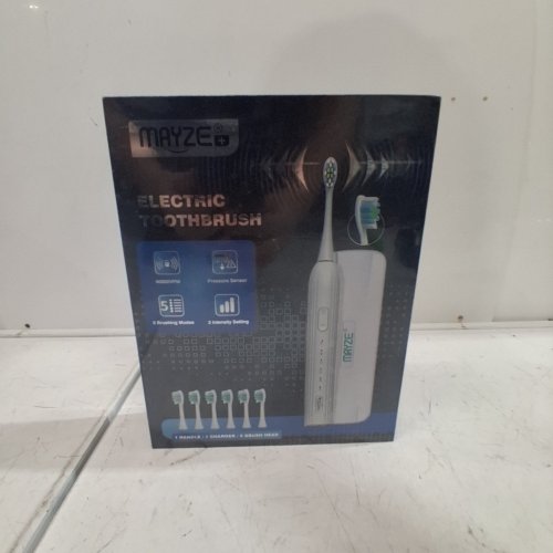 MAYZE ULTRASONIC 5 MODES & 3 INTENSITY LEVELS ELECTRIC TOOTHBRUSH - BLACK (MODEL: MG01501) image 3