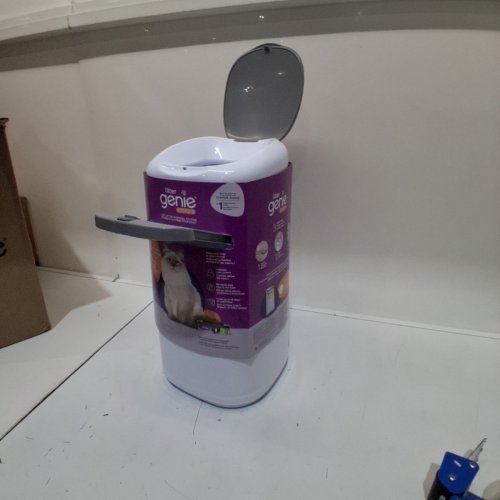 LITTER GENIE PAIL STYLE CAT LITTER WASTE DISPOSAL SYSTEM - WHITE/GREY (MODEL: 00666594210890) image 2