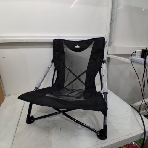 CASCADE MOUNTAIN TECH COMPACT LOW PROFILE BEACH OUTDOOR CAMPING CONCERT CHAIR WITH CARRY CASE - BLACK (MODEL: LPS-BK) image 2