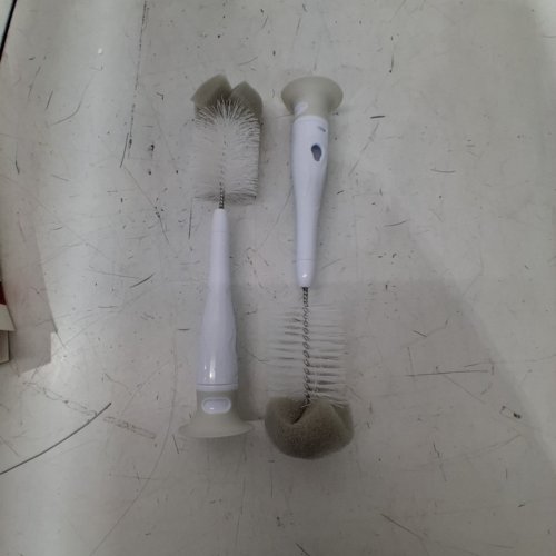 2PK PLAYTEX DELUXE BOTTLE AND NIPPLE BRUSH SET - WHITE image 2