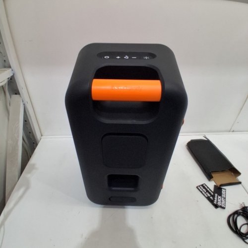 SKULLCANDY STOMP XL WIRELESS BLUETOOTH PARTY SPEAKER - INTEGRATED CARRY HANDLE​, IPX5 WATER RESISTANCE, 12-HOUR BATTERY LIFE - BLACK ORANGE (MODEL:2SKSK1851/4449801) image 5