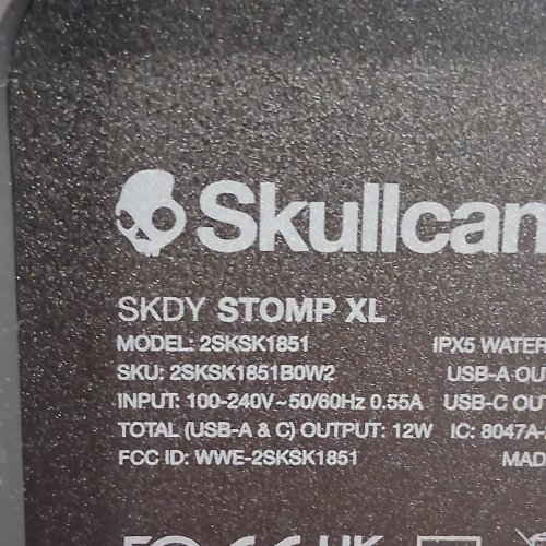 SKULLCANDY STOMP XL WIRELESS BLUETOOTH PARTY SPEAKER - INTEGRATED CARRY HANDLE​, IPX5 WATER RESISTANCE, 12-HOUR BATTERY LIFE - BLACK ORANGE (MODEL:2SKSK1851/4449801) image 8