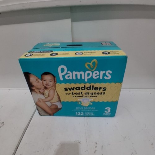132PK PAMPERS SWADDLERS DIAPERS - SIZE 3 (1326LB) image 2