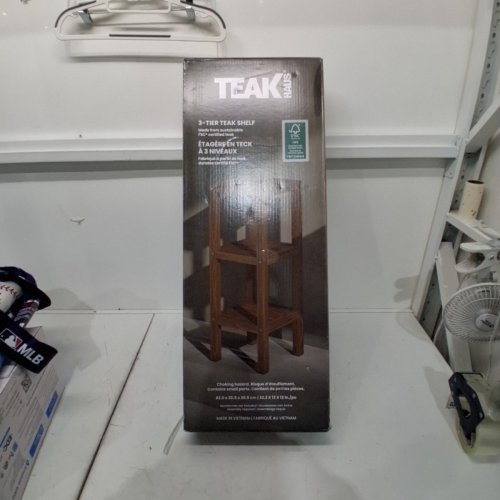 TEAKHAUS TEAK WOOD SHELF, 3-TIER, 32.3" X 12" - BROWN (MODEL:1971772) image 3