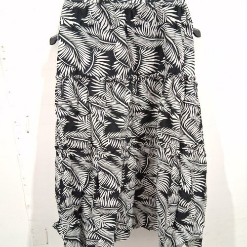 WOMEN'S LANE BRYANT LEAF PRINT MAXI SKIRT - 1X - BLACK AND WHITE (STYLE: LB0059) image 2