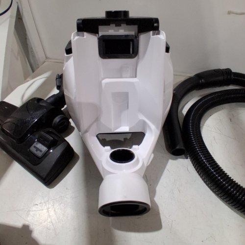 EUREKA BAGLESS CANISTER VACUUM WITH LARGE DUST CUP EXTENSION TUBE AND CREVICE TOOL FLOOR NOZZLE - 1100W - WHITE (MODEL: NEN121WH) image 4
