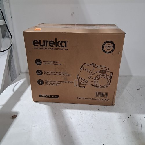EUREKA BAGLESS CANISTER VACUUM WITH LARGE DUST CUP EXTENSION TUBE AND CREVICE TOOL FLOOR NOZZLE - 1100W - WHITE (MODEL: NEN121WH) image 7