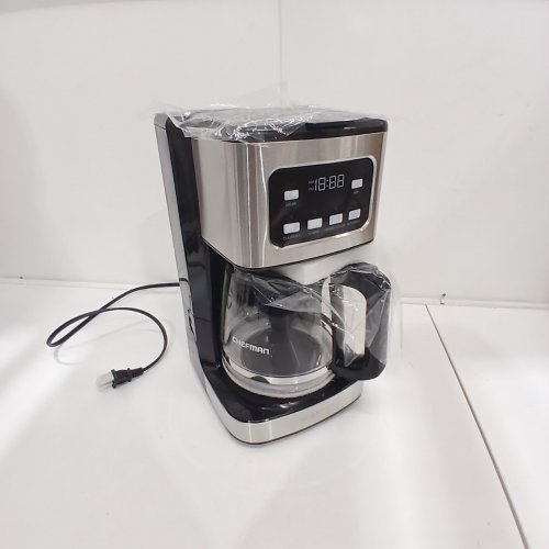 CHEFMAN PROGRAMMABLE COFFEE MAKER WITH DIGITAL DISPLAY & AUTO -BREW FUNCTION - 12-CUP - STAINLESS STEEL (MODEL: RJ14-12-SQ)) image 2