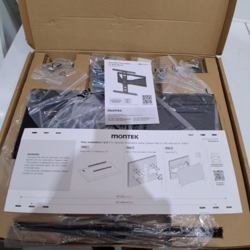 MONTEK ULTRA SLIM FULL-MOTION TV WALL MOUNT - 37" - 75" - BLACK (MODEL: TM1003W-M) image 4