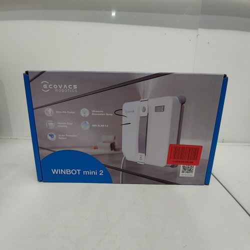 ECOVACS WINBOT MINI 2 WINDOW CLEANING ROBOT WITH DUAL CROSS WATER SPRAY - MAX SUCTION POWER 8000PA - WHITE - (MODEL:WG853-15) image 2