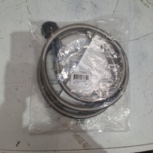 GASPRO BRAIDED PROPANE HOSE WITH REGULATOR - 6FT - STAINLESS STEEL (MODEL : 00746022876840) image 2