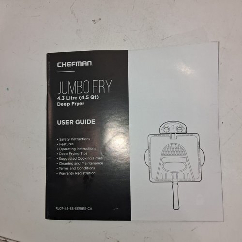 CHEFMAN JUMBO SIZE DEEP FRYER WITH TEMPERATURE CONTROL - 4.3L - STAINLESS STEEL/SILVER (MODEL: RJ07-45-SS-CA) image 6