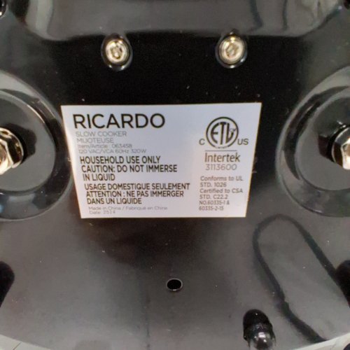 RICARDO PROGRAMMABLE DIGITAL SLOW COOKER - 6 LITER , 120 V, 320W - BLACK - (MODEL: 063458) image 3