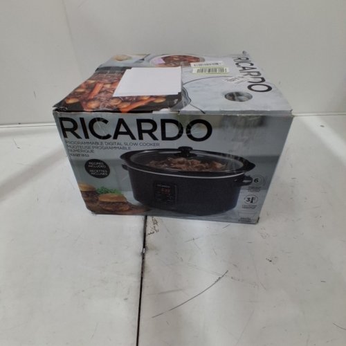 RICARDO PROGRAMMABLE DIGITAL SLOW COOKER - 6 LITER , 120 V, 320W - BLACK - (MODEL: 063458) image 6