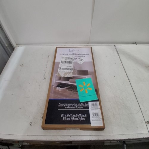 MAINSTAYS STACKABLE HORIZONTAL ORGANIZER - 24" X 12" - WHITE (MODEL: 031540259) image 2
