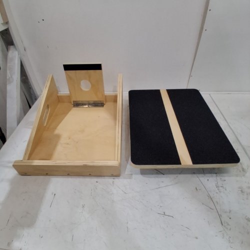 YES4ALL 2-IN-1 WOODEN BALANCE BOARDS & SLANT BOARD - 400LBS - BLACK - (MODEL: OFHA) image 3