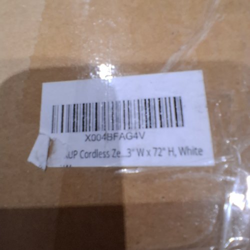 DZSTBML CORDLESS ZEBRA BLINDS - 72" X 63" - WHITE (MODEL: DZSTBML) image 6