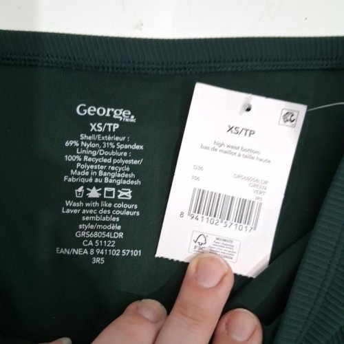 WOMENS GEORGE HIGH-WAIST BATHING SUIT BOTTOM - EXTRA SMALL - GREEN (STYLE: GRS68054LDR) image 2