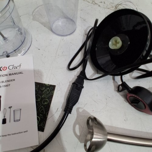 LINKCHEF 5-IN-1 BLENDER - 120 V - BLACK / RED (MODEL: HB-1580T) image 2