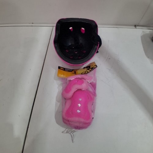 7PC KID'S HELMET AND PROTECTIVE PADS GEAR SET - PINK image 3