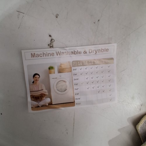 MACHINE WASHABLE AREA RUG - 8FT X 10FT -BEIGE / GRAY image 2