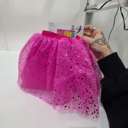 GIRL'S WAY TO CELEBRATE SPARKLY SHORT TUTU - LARGE - PINK image 3